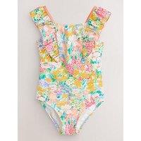 Laura Ashley Older Girls Floral Frill Swimsuit - Multi