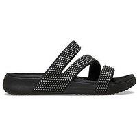 Crocs Getaway Gems Strappy Sandals - Black