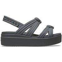 Crocs Brooklyn Knot Low Wedge Sandal - Carbon