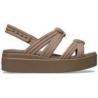 Crocs Brooklyn Knot Low Wedge Sandal - Latte