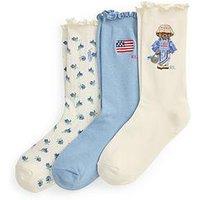 Polo Ralph Lauren Girls 3 Pack Of Socks