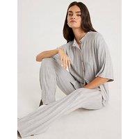 River Island Wide Rib Button Detail Set - Grey