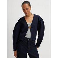 River Island Long Sleeve Button Detail Cardigan - Blue