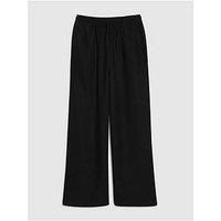River Island Linen Trousers - Black