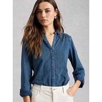 White Stuff Annie Indigo Jersey Shirt - Blue