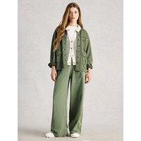 White Stuff Demi Utility Jersey Jacket - Green