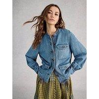 White Stuff Demi Utility Denim Jacket - Blue