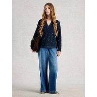 White Stuff Weaver Ls Notch Emb Tee