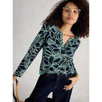 White Stuff Weaver Ls Notch Tee