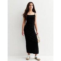 New Look 915 Girls Ruched Jersey Maxi Dress - Black
