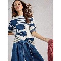 White Stuff Fabia Floral Jumper - White