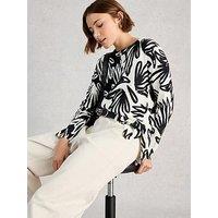 White Stuff Olive Print Jumper