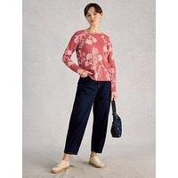 White Stuff Olive Print Jumper