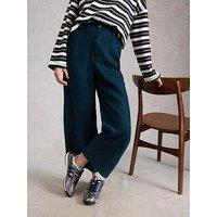 White Stuff Tia Linen Wide Leg Crop - Navy