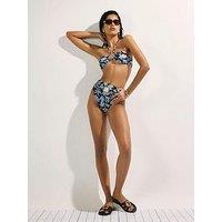 River Island Sun Trim Bandeau Bikini Top - Brown