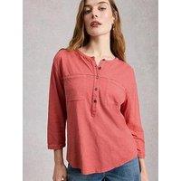 White Stuff Beth 3/4 Sleeve Shirt - Pink