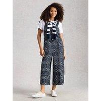 White Stuff Viola Linen Dungaree - Navy