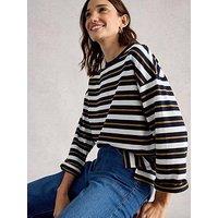 White Stuff Kim Long Sleeve Top - Navy