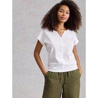 White Stuff Nelly Embroidered T-Shirt - White