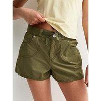 New Look 915 Girls Parsley Cargo Shorts - Dark Khaki