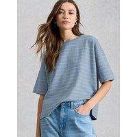 White Stuff Kat Short Sleeve Stripe T-Shirt - Blue