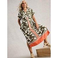 White Stuff Marianne Linen Dress - Beige