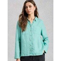 White Stuff Sophie Linen Shirt - Blue
