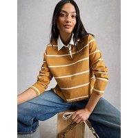 White Stuff Stella Stripe Rugby Top - Yellow