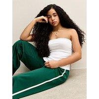 New Look 915 Girls Ruched Side Bandeau Top - White