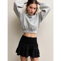 New Look 915 Girls Ruffled Jersey Skort - Black