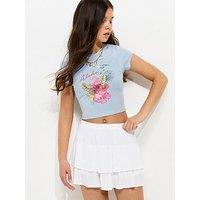 New Look 915 Crinkle Texture Rara Skort - White