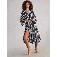 White Stuff Poppy Cover Up Kimono - Navy