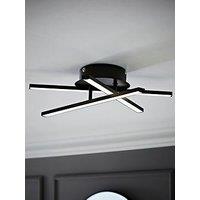 Valuelights Infinity Black Adjustable Crossover Ip44 Integrated Led Ceiling Light