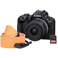 Canon Eos R50 Camera Kit Inc Canon Rf-S 18-45Mm Lens, Sandisk 128Gb Sd Card & Neck Strap - Black