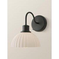 Valuelights Bourton Matte Black Ribbed Dome Wall Light