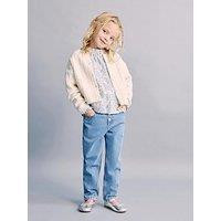 Mango Younger Girls Paper Bag Regular Jeans - Blue