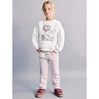 Mango Younger Girls Paper Bag Regular Jeans - Light Pink