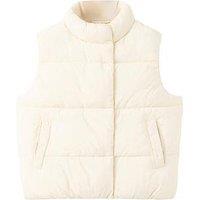 Mango Younger Girls Padded Gilet - Cream