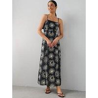 The Very Collection Strappy Square Neck Sun Printed Midaxi Dress