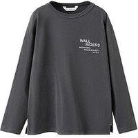 Mango Boys Wall Riders Long Sleeve T-Shirt - Dark Grey