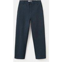 Mango Boys Pique Suit Trousers - Navy
