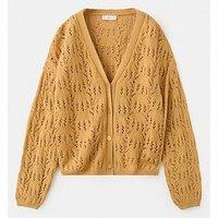 Mango Girls Isla Crochet Cardigan - Yellow