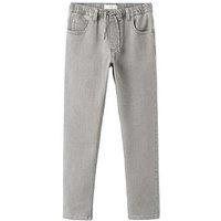 Mango Boys Elasticated Waistband Denim Jeans - Grey