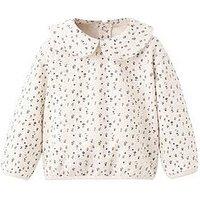 Mango Baby Girls Peter Pan Collar Co Ord Sweatshirt - Beige