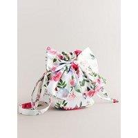 Ted Baker Older Girls Floral Bow Pouch Bag - White