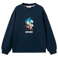 Mango Boys Sonic The Hedgehog Sweatshirt - Navy