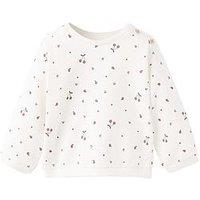 Mango Baby Girls Wild Berry Co Ord Sweatshirt - Light Cream