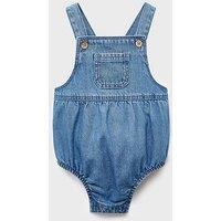 Mango Baby Unisex Soft Denim Romper - Blue