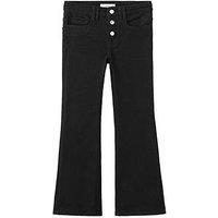 Mango Girls Button Up Flare Jeans - Black