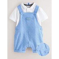 Ted Baker Baby Boys Logo Dungaree Set - Blue